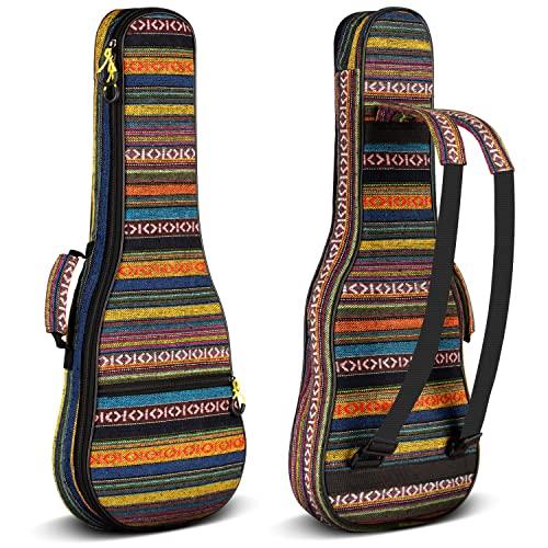 CAHAYA Borsa Ukulele Tenore Custodia Ukulele 26 Pollici con Imbottitura 9mm Cinghie Regolabile Stile Vintage della Boemia