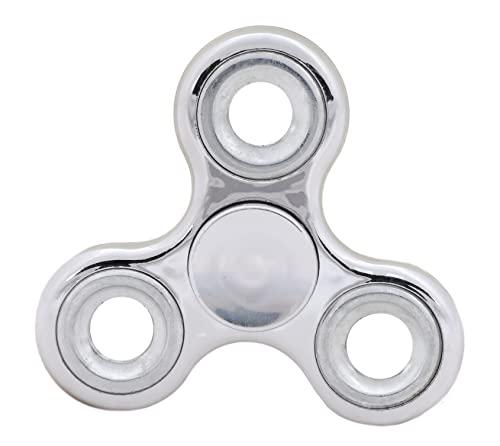 Toyland® Fidget Hand Spinner - Sollievo da Stress e ansia - Colori Assortiti (Anelli in Argento e Argento)