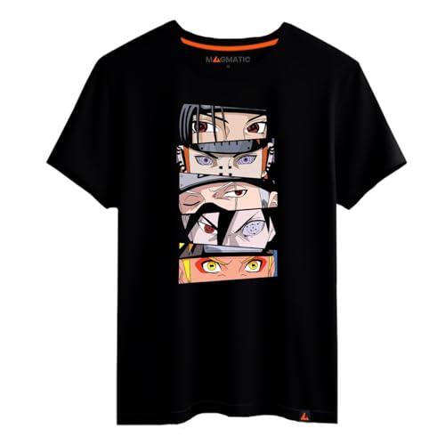 Magmatic - T Shirt Na ruto Manga per Uomo Unisex Bambino, Maglietta Nera Premium 100% Cotone, Regalo Manga, Anime, Shonen, Regalo di Natale Uomo