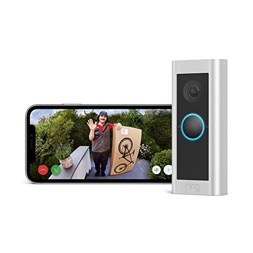 Ti presentiamo Ring Video Doorbell Pro 2 con alimentatore plug-in di Amazon, Video in HD a figura intera e rilevazione di movimento 3D, periodo di prova gratuita di 30 giorni del piano Ring Protect