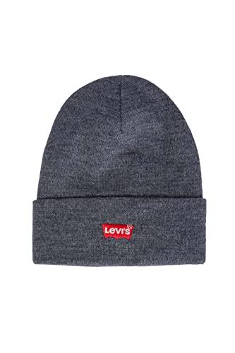 Levi's Red Batwing Embroidered Beanie, Cuffia Uomo, Grigio (Regular Grey), Taglia unica