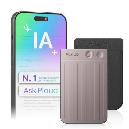 PLAUD NOTE 64GB Registratore Vocale, Registratore Vocale AI Professionale con Funzionalità di Trascrizione e Riepilogo ChatGPT 4o, Registratore Audio con Registrazione Rapida con Un Clic,Fino a 30 ore