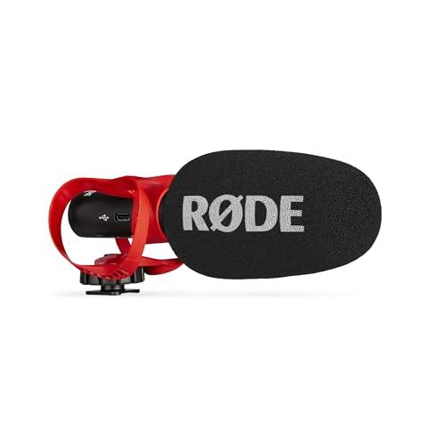 RØDE VideoMic GO II Microfono a canna ultra-compatto per fotocamere con uscite da 3,5 mm e USB per cinema, creazione di contenuti, podcasting e videochiamate