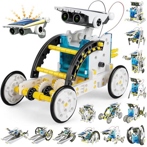 Energia Solare Robot, STEM 13 in 1 Giocattoli Robots Solari Educativi per Ragazzi Ragazze, Kit di Costruzioni Scientifiche Regalo Compleanno Natale per Bambini 8 9 10 11 12 13 14 Anni