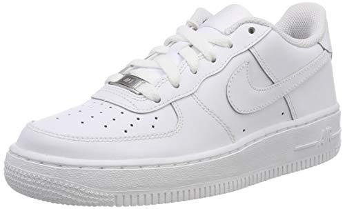 Nike Air Force 1 (Gs), Scarpe da Ginnastica Basse Unisex - Bambini e ragazzi, Bianco, 38.5 EU