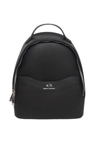Armani Exchange Zaino da donna Essential, Wave, chiusura con zip, nero, taglia unica