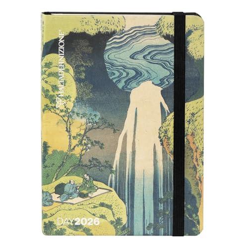 HALTADEFINIZIONE - Agenda Mini Giornaliera 12 Mesi, Agenda 2026 con Copertina Stampata con un'Opera d'Arte di Monet, Chiusura ad Elastico, Doppio Segnalibro e 352 Pagine, 11 x 15.3 cm, Falls