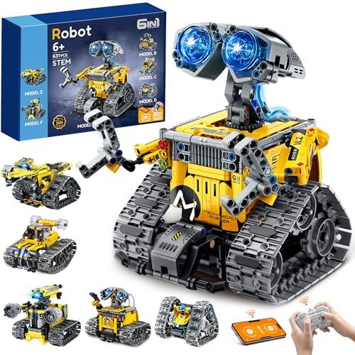 IKUPER Technic Robot per Bambini Ragazzi dai 6 ai 12 Anni, Set Robotico Programmabile 6 in 1 con App e Telecomando, Natale e compleanni (631 Pezzi)