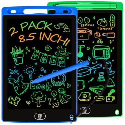 2 Pezzi Tavoletta Grafica 8.5 Pollici, Lavagnetta Cancellabile Bambini LCD Scrittura con Funzione Cancellabile, Lavagna Digitale con Schermo Colorato, per Bambini Ragazzi e Ragazze 3-12 Anni