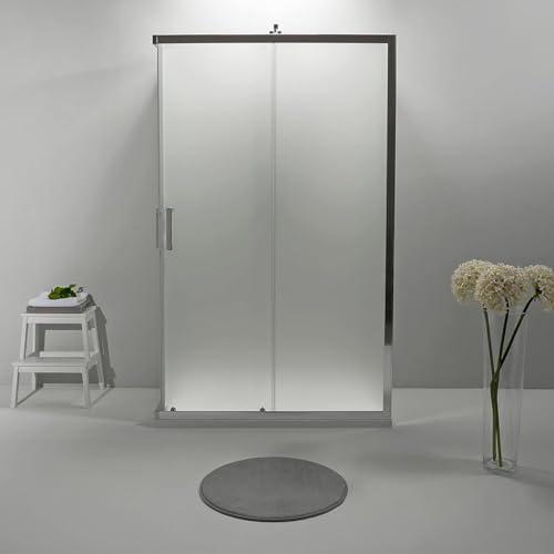 Box Doccia 3 Lati 70x90x70 cm x h190 - Cabina Doccia con Porta Scorrevole, Cristallo Temperato 6mm, Opaco e Anticalcare con Profilo in Alluminio Cromato e Chiusura Magnetica