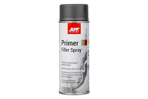 APP Primer Filler Fondo riempitivo per carrozzeria | Vernice spray primer antiruggine per auto ad elevato potere riempitivo | Grigio scuro | 400 ml
