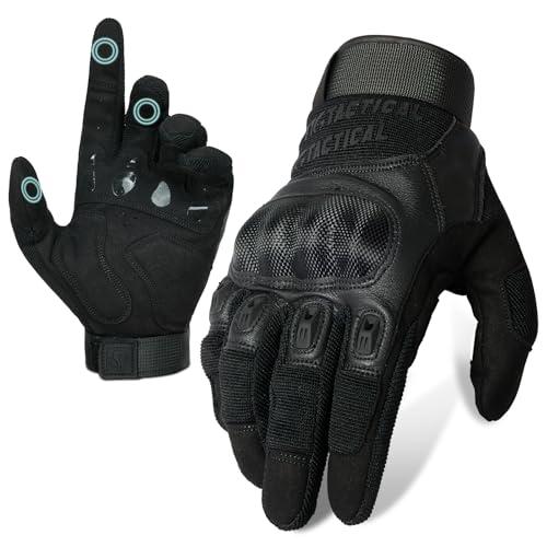 1TG Tactical Guanti tattici, guanti da moto touch screen con paraschette in fibra di carbonio, guanti militari per uso militare, per moto, caccia e sicurezza