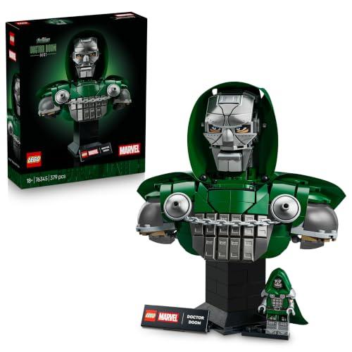 LEGO | Marvel Busto del Dottor Destino - Kit di Modellismo per Adulti da Esposizione con Minifigure da Collezione e Targhetta - Decorazione Camera da Letto Fai da Te - Regalo per Fan del Film - 76345