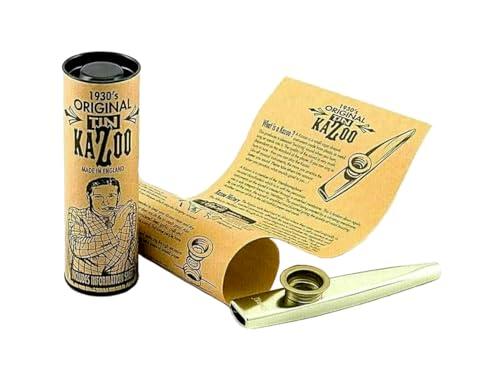 Clarke kazoo - metallo - color oro - strumento singolo - confezionato in tubo di cartone stampato