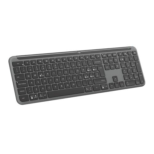 Logitech Signature Slim K950, Tastiera wireless, Design elegante, Switch tra Dispositivi, Digitazione silenziosa, Bluetooth, Windows, Mac, Chrome, Layout Italiano QWERTY, Grafite