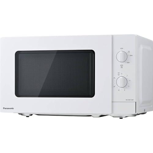 Panasonic NN-SM21QWEPG - Forno a microonde da 20 l, con ciotola in vetro, 800 W, regolazione scongelamento, 5 livelli di potenza, regolatore di rotazione, design compatto, timer, bianco