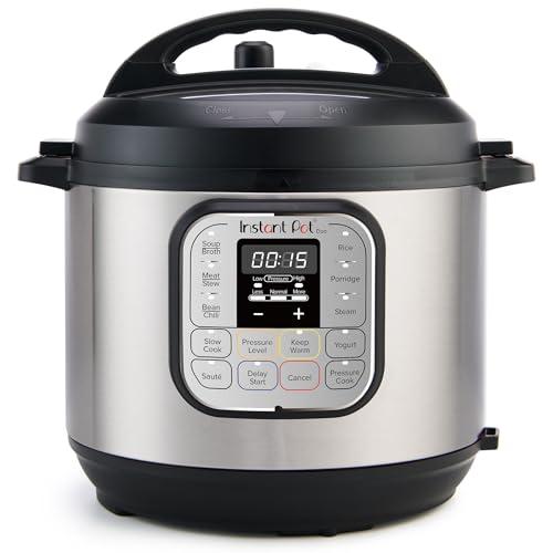 Instant Pot Duo 7-in-1 Pentola a Pressione / Vaporiera / Scaldavivande in Acciaio Inossidabile Spazzolato, Adatta a Cucinare Riso, Zuppa, Verdura e Yogurt a Cottura Lenta, 5,7L
