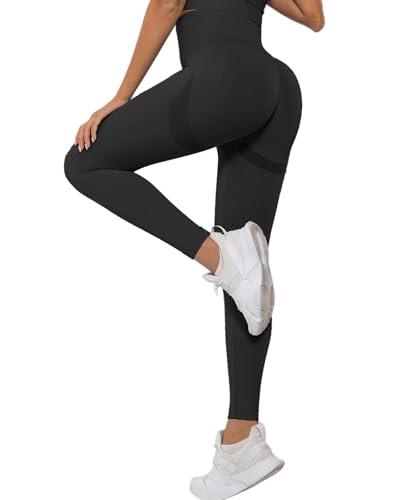 Merlvida Leggins Sportivi Donna Vita Alta Leggings Push Up Pantaloni Palestra Controllo della Pancia Anticellulite Pantacollant Opaco Elastici Tuta Collant Abbigliamento Sportivo Donna Yoga Fitness
