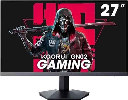 KOORUI Monitor Gaming 27 Pollici, Schermo Pc 240Hz, FHD, 1ms, Adaptive Sync (1920 x 1080p, DCI-P3 90%, SRGB 100%, HDMI, DisplayPort, VESA 75x75)