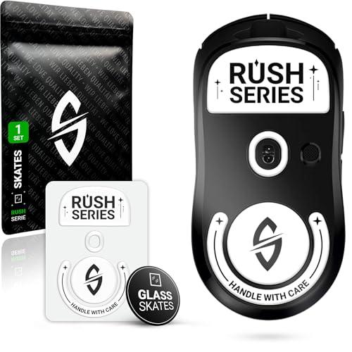 SensoryBoost Set di piedini in vetro Rush per Logitech G PRO X Superlight - Ultra veloci e delicati, lucidati, bordi arrotondati, enorme durata - Piedini di ricambio per mouse, pattini - Accessori per