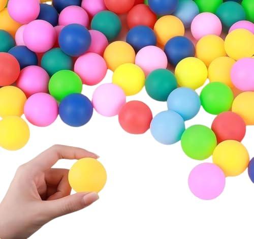 Fenglin-joy Palline da Ping Pong, 60 Pezzi 40 mm Palline da Ping Pong Colorate per Artigianato, Decorazioni, Giochi per Famiglie