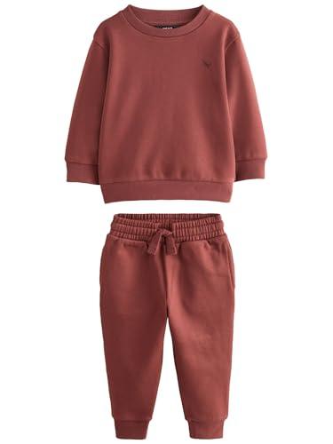 NEXT Ragazzo Completo con felpa e pantaloni da jogging con logo Rosso Borgogna 3 Anni