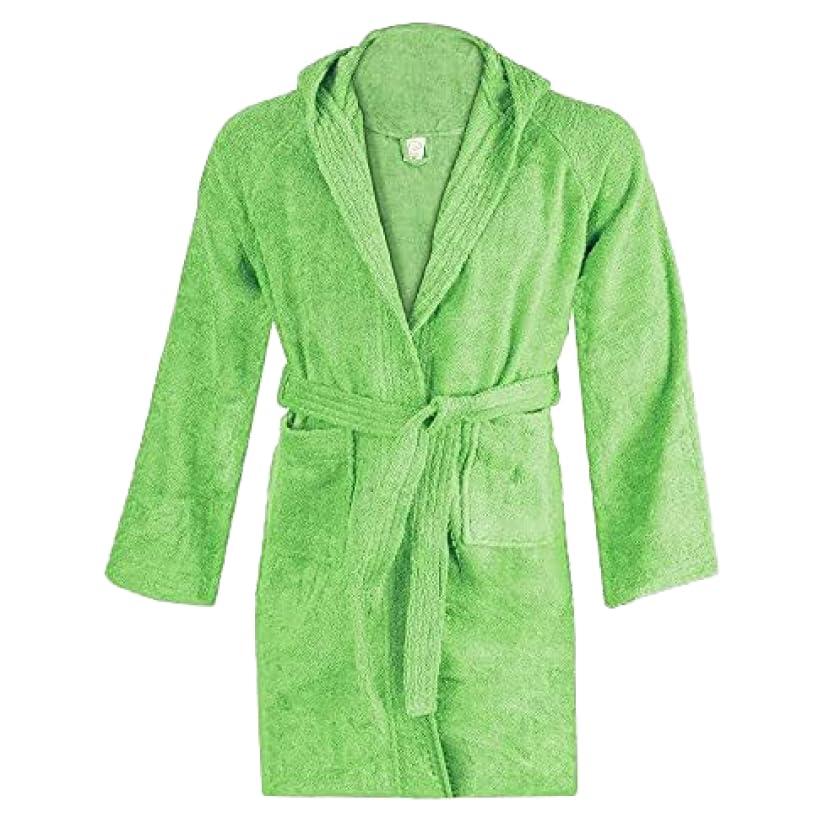INTRECCI Accappatoio Bimbo in Puro Cotone, Accappatoio Bambino Tinta Unita in Morbida Spugna di Cotone