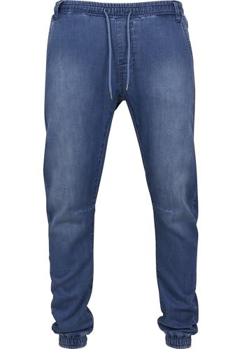 Urban Classics Knitted Denim Joggpants Uomo Pantaloni Tuta Blu S