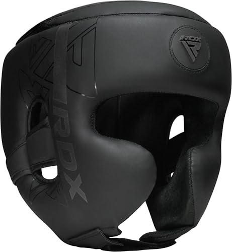 RDX Caschetto Boxe MMA Kick Boxing Allenamento, Maya Hide Pelle Headgear, KARA Professionale Pugilato Protezione Casco per Sparring Muay Thai Arti Marziali Grappling Taekwondo Karate, Uomo Donna