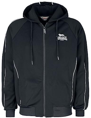 Lonsdale ACHAVANICH Hooded Sweatshirt, Nero/Bianco, XL Men's