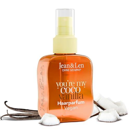 Jean & Len profumo per capelli you're my coco vanilla, profumo di cocco e vaniglia dolce, formula nutriente, adatto a tutti i tipi di capelli, non appesantisce i capelli, 105 ml