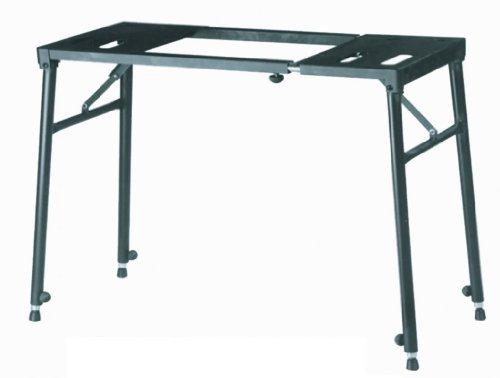 QUIK LOK - WS/420, Supporto per Tastiera in Acciaio, Regolabile in Altezza e in Larghezza, Ideale per Tastiere, Pianoforti Digitali e Mixer, Colore Nero