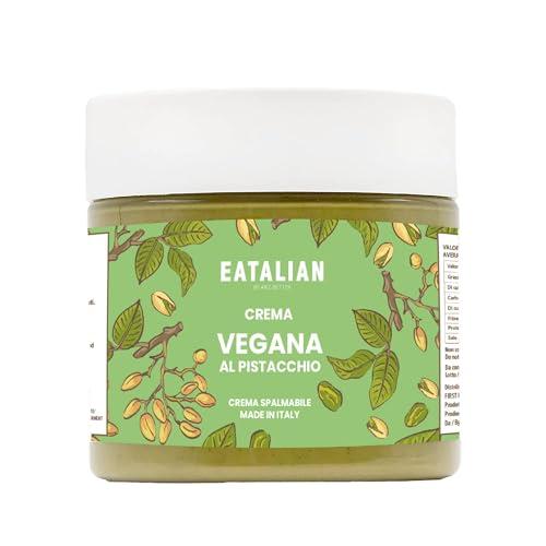 EATALIAN da AMZ BETTER Crema di Pistacchio Vegan, Deliziosa Crema Spalmabile Vegana, Ideale sul pane, Perfetta con il gelato, Come Guarnizione per Torte e per Dubai Chocolate, 200g Made in Italy