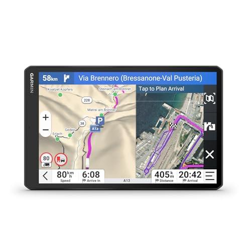 Garmin dēzl LGV820, GPS per autocarri con display luminoso da 8'', informazioni sul traffico in tempo reale, assistenza vocale, itinerari personalizzati, mappe UE, avvisi meteo