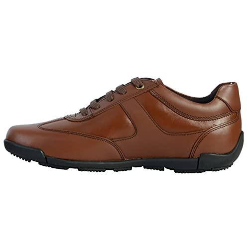Geox U Edgware A, Sneakers Uomo, Marrone Cognac, 41 EU