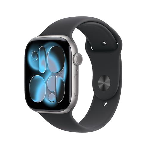 Apple Watch Series 11 GPS + Cellular, Cassa 46 mm in alluminio grigio siderale con Cinturino Sport nero - e M/L
