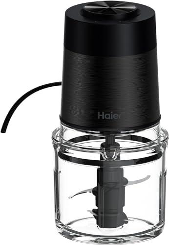 Haier Tritatutto I-Master Series 5, Elettrico 550 W, 2 Velocità, Tritaverdure, Base Antiscivolo, Ciotola in Vetro da 0,5 L, Nero [HCH5B1]