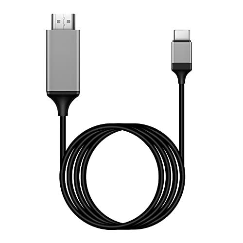Cavo USB C HDMI 4K ,2M Adattatore Compatibile da Thunderbolt 3/4 per MacBook Pro,iPa Pro,Huawei Matebook 14/P30,OPPO R17 Pro,Xiaomi Air12.5,Samsung S8 ecc.