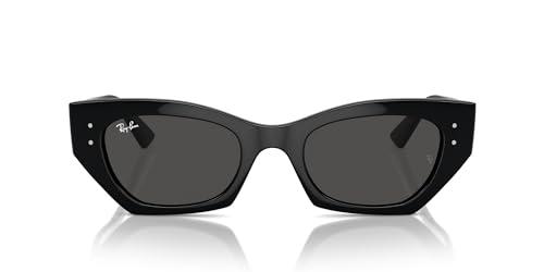 Ray-Ban Rb4430 Zena, Occhiali Unisex-Adulto, Nero/Grigio Scuro, 52 mm