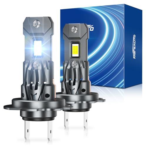 Marsauto H7 LED 120W 32000LM, 800% 6500K Luce Bianca Fredda Lampadine Led H7, Dimensioni Mini 1:1 con Ventola Silenziosa da 10000 giri/min, Plug and Play, Pacco da 2