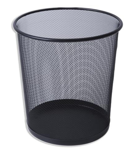 IPEA Cestino per la Carta in Rete Metallica Nero - 26 X 23 cm - [ DESIGN MINIMAL ] - Cesto Getta Carta Riciclaggio per Ufficio, Casa, Camera, Scuola - Metallo - Spazzatura per Scrivania e Tavolo