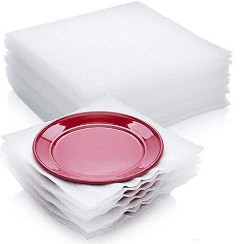 IMBALLAGGI 2000 - Fogli in Poliuretano Espanso Schiuma 50 Pz, 30x30x0.2 cm - Foglio in Schiuma Poliuretanica per Imballaggio per Spedizioni e Trasloco Oggetti Fragili, Vetro, Bicchieri, Tazze, Piatti
