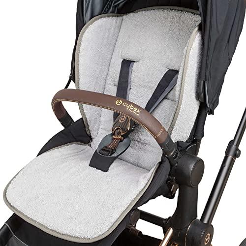 baby idea Babysanity® Morbido Riduttore Copri Passeggino Universale Materassino Neonato Soffice Imbottitura Rivestimento Spugna Di Cotone 100% Bordatura Copertura Laterale - Made in Italy - (Grigio)