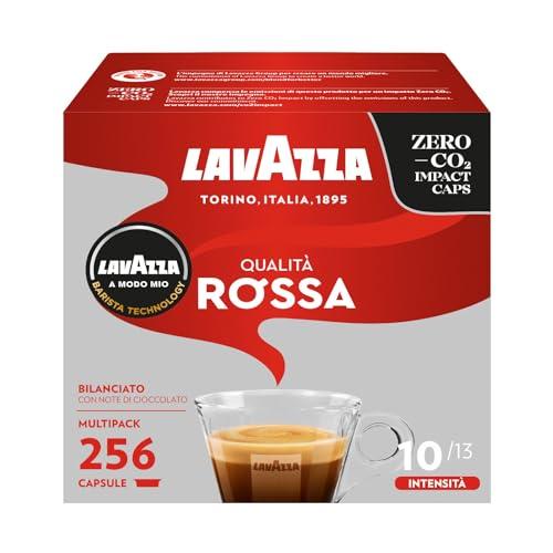 Lavazza A Modo Mio Qualità Rossa, 256 Capsule Caffè, per un Espresso con Note Aromatiche di Cioccolato e Frutta Secca, Arabica e Robusta, Intensità 10/13, Tostatura Media, 16 Confezioni da 16 Capsule