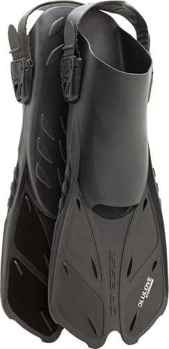 CRESSI Fins Bonete Black/Black S/M - Pinne da Nuoto Corte Regolabili per Adulti, con Fibbie Ultra Resistenti, Molto Leggere, Ideali per Viaggi, Nero/Nero, S/M