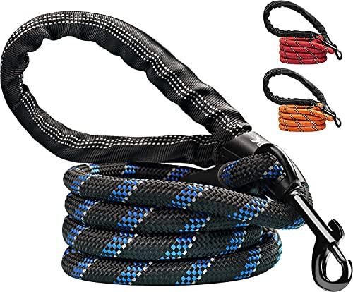 Candure Guinzaglio per Cani, Elastico Nylon Riflettente Resistente Guinzaglio Cane con Morbida Imbottita Impugnatura, 5ft Guinzaglio Addestramento per Cani Taglia Grande,Media e Piccola