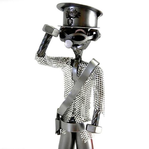 CARABINIERE - FORZA DELL'ORDINE IN METALLO CON VITI BULLONI CHIODI DI METAL IDEA - IDEA REGALO ORIGINALE - 100% ARTIGIANALE - MADE IN ITALY - PERSONALIZZABILE