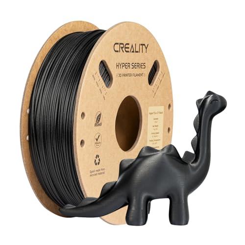 Creality Filamento per Stampante 3D PLA Carbon Fiber Filamento 1,75mm per K1C, Hyper PLA-CF per Velocità Alta 50-300mm/s, 1kg (2,2lbs)/Bobina, Precisione Dimensionale +/- 0,03 mm (Nero)