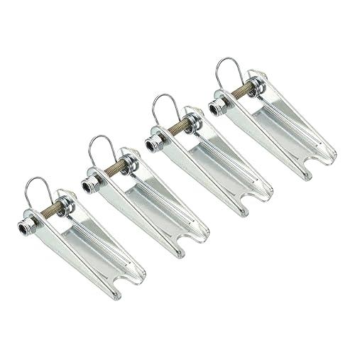 PATIKIL 2 Pollici Gancio Sicurezza Kit Chiusura, 4pz Metallo Traino Gancio Sostituzione per Forcella Gancio Rimorchio, Argento