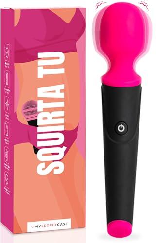 MySecretCase Masturbatore per Donna Vibratore Clitoride Magic Wand 19,5cm Vibratoreper Donna Grandi 10 Modalità di Vibrazione Sexytoysys Coppia Stimolatore per Clitoride Fucsia